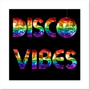 Rainbow Disco Vibes Posters and Art